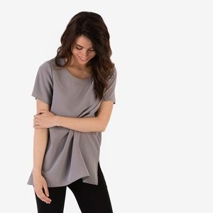 The | Reset (R Label) 100% Silk Grey Tee